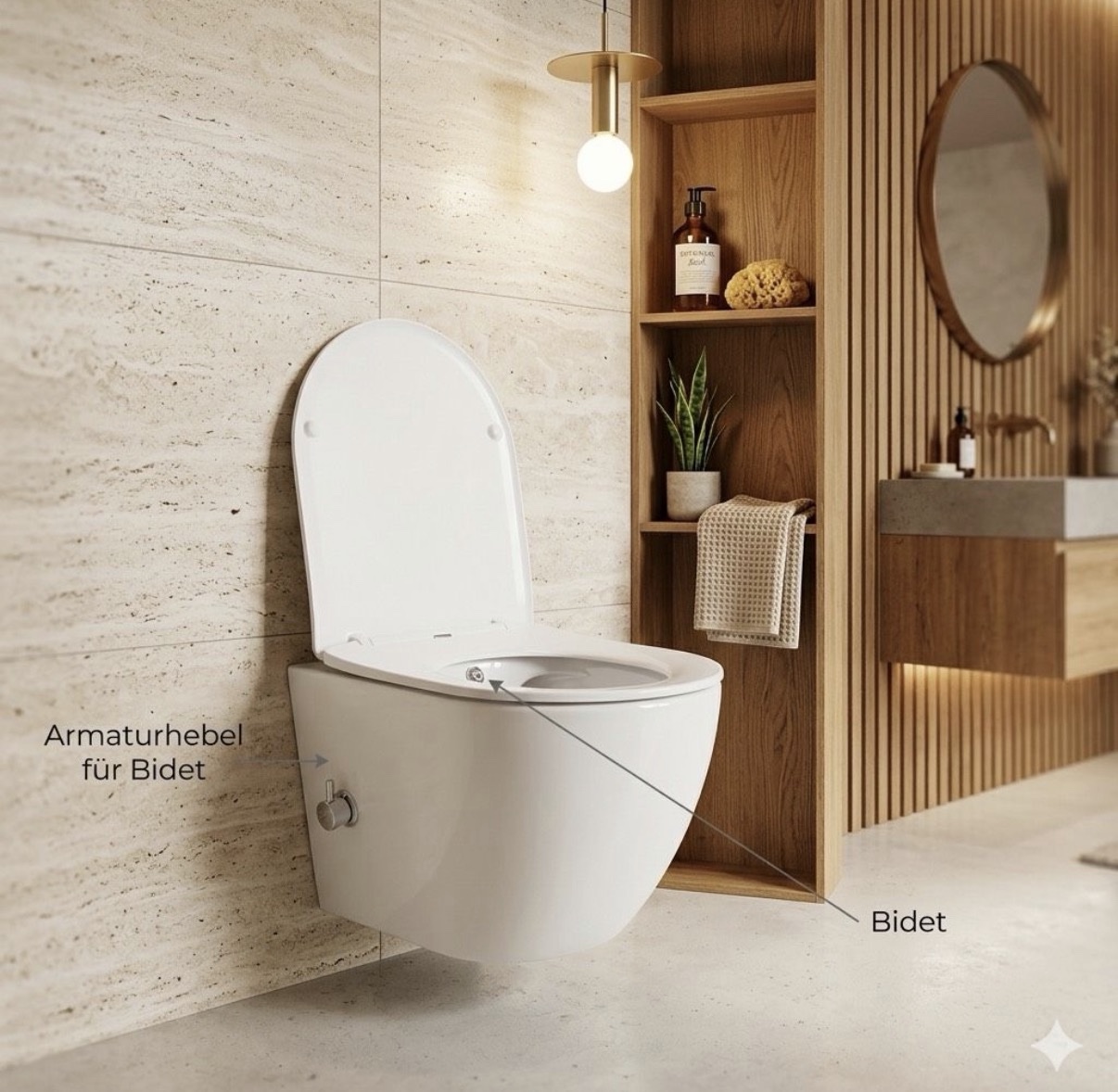 Hygiene Dusch Wand-WC | Taharet | Armatur | Bidet Toilette | Randlos | Gesäßdusche | Hänge Toilette Taharat