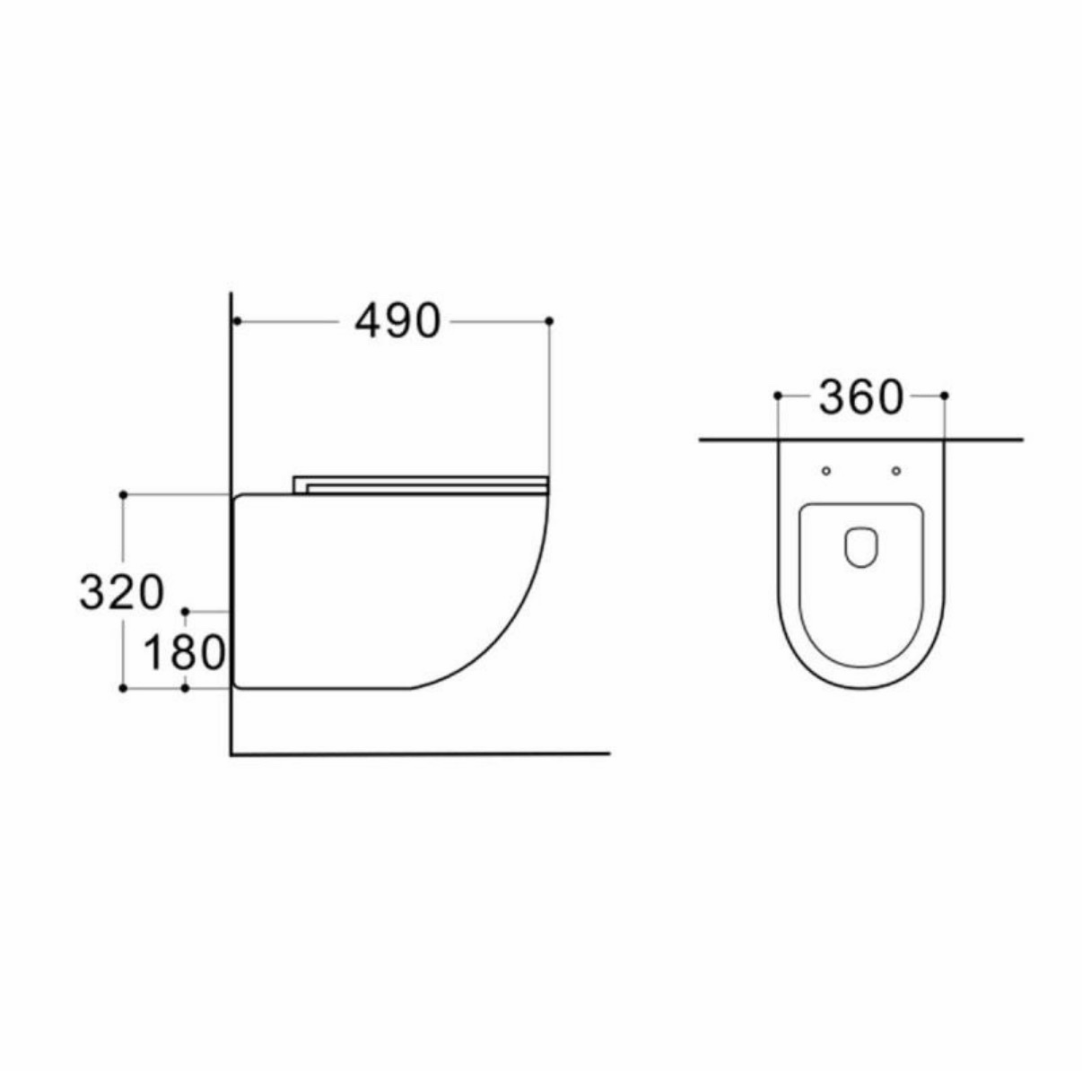 Hygiene Dusch Wand-WC | Taharet | Armatur | Bidet Toilette | Randlos | Gesäßdusche | Hänge Toilette Taharat – Bild 8